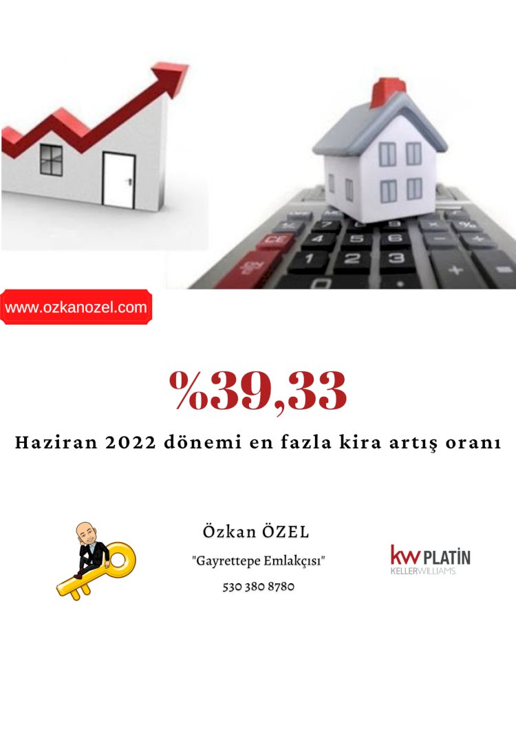 Haziran 2022 dönemi en fazla kira artış oranı